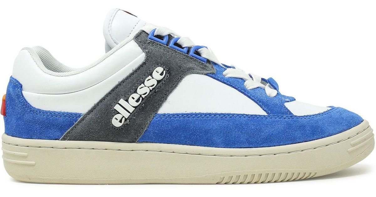 Ellesse Heritage Vinitziana Italy Mens White Blue Suede Shoes Sneakers