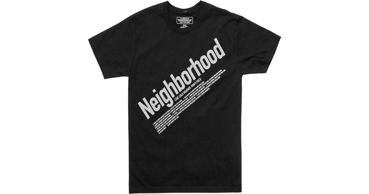 Neighborhood Front Id T-shirt in Black for Men - Lyst