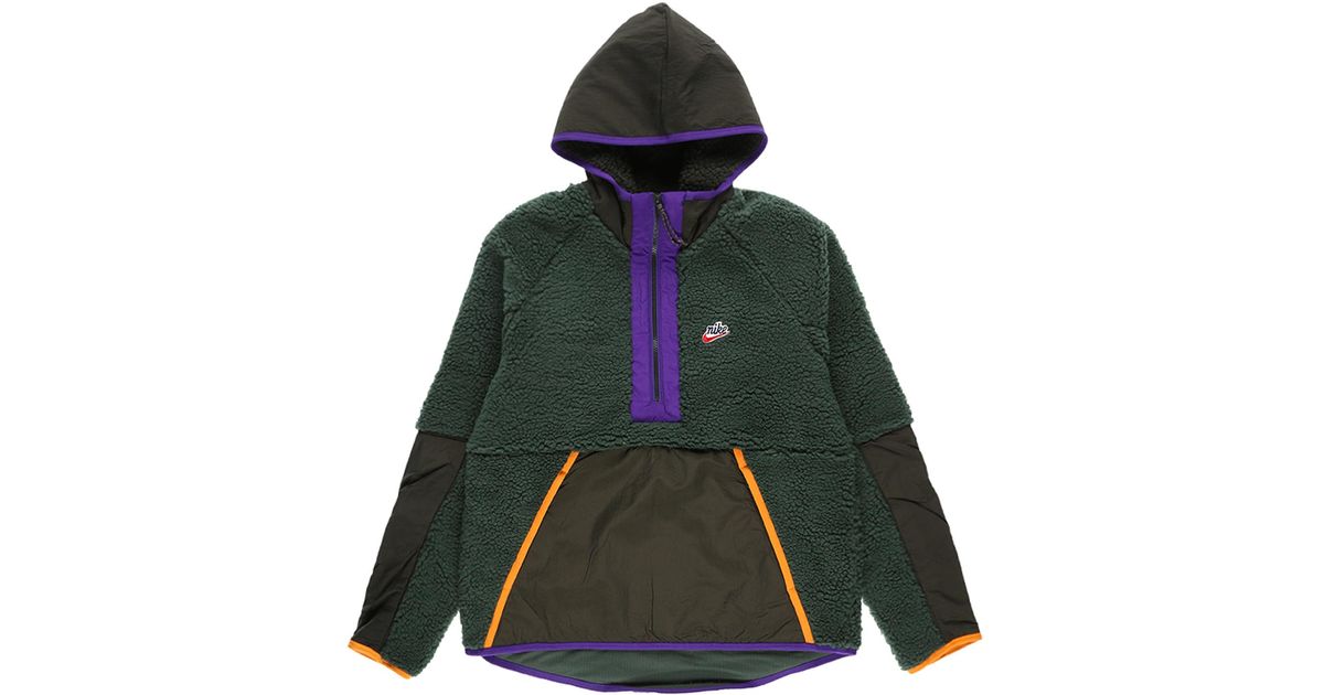 nike sherpa half zip fleece