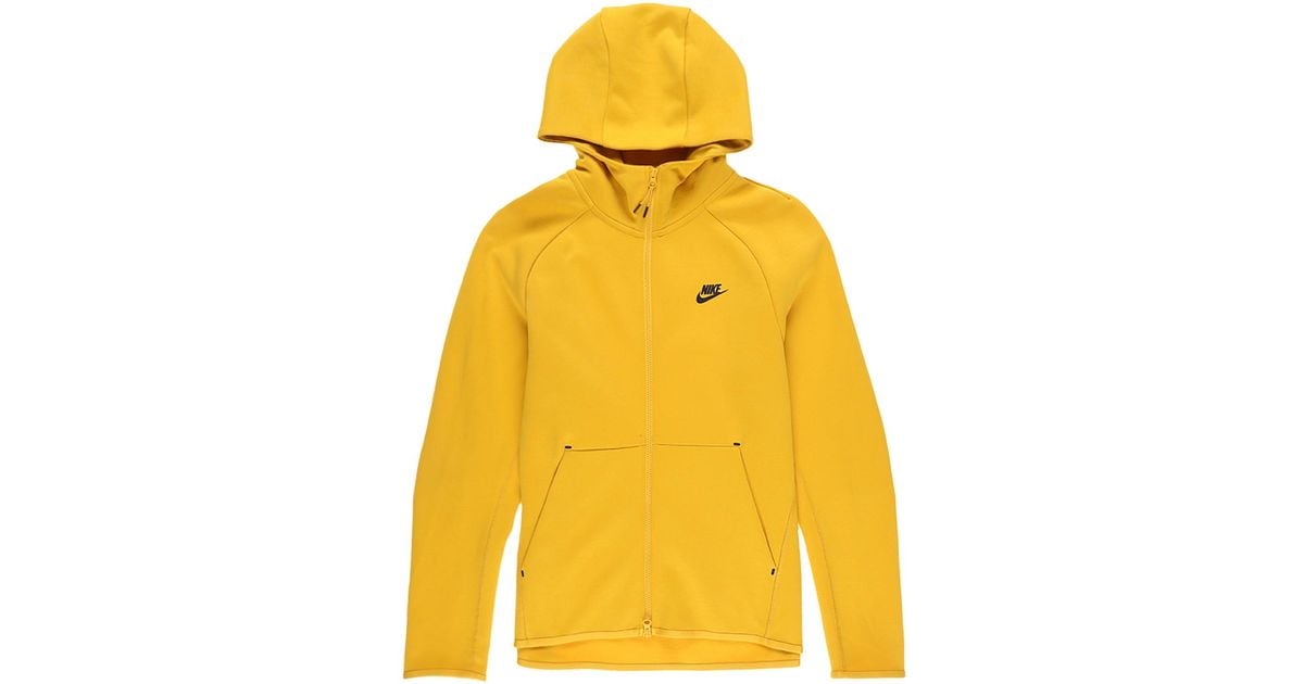 Nike Tech Fleece Zip-up Hoodie in Yellow for Men | Lyst