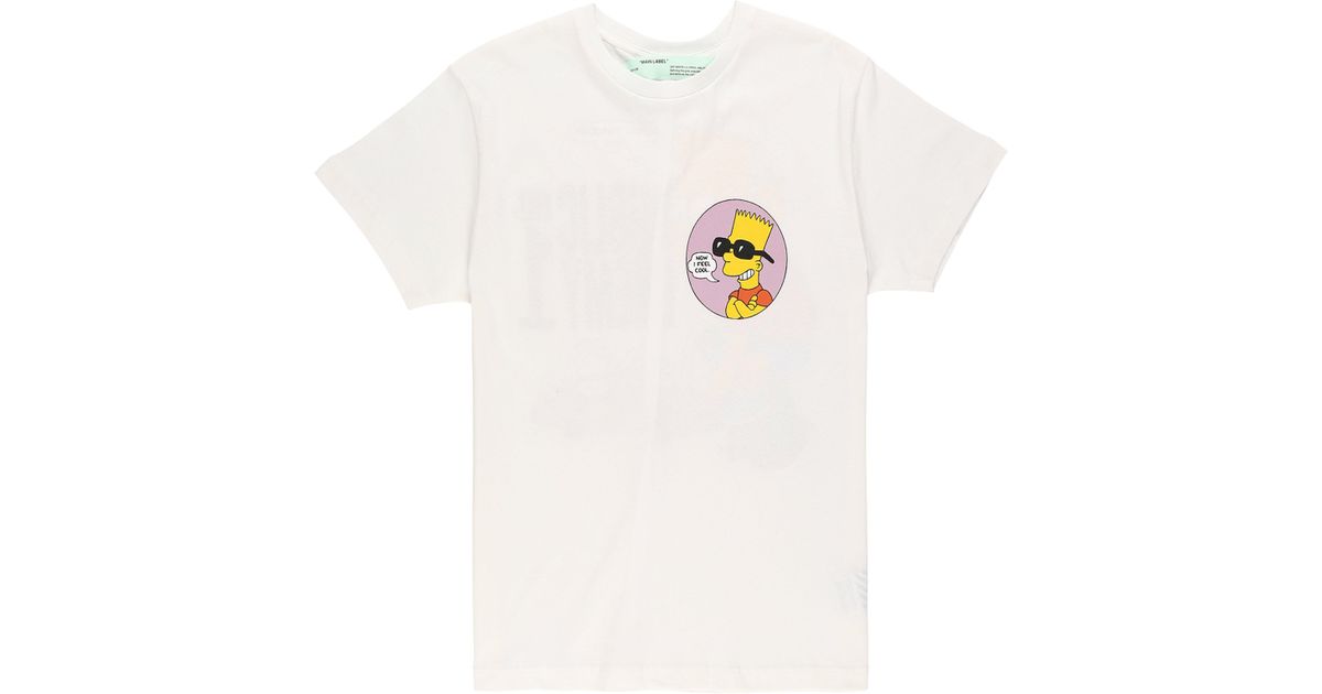 Off-White c/o Virgil Abloh Cotton Bart Simpson Public Enemy T-shirt in White  for Men | Lyst