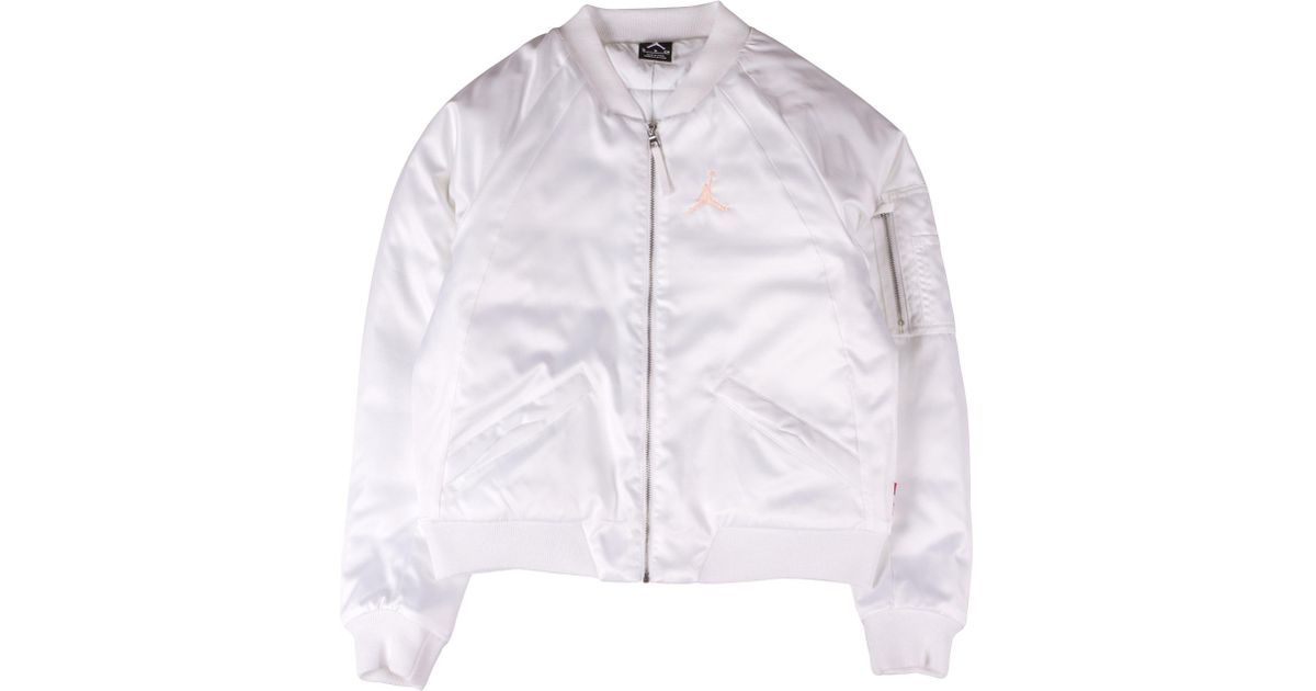 white nike bomber jacket