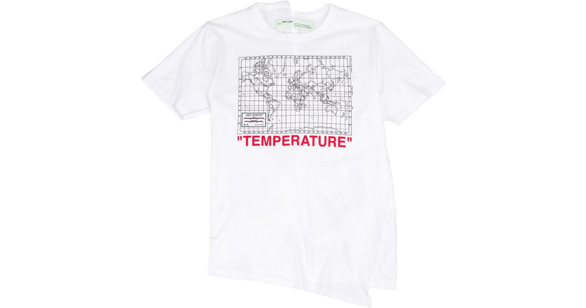 off white tee temperature