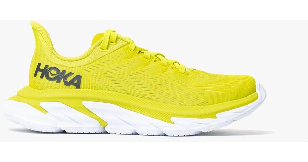 Hoka One One Women's Clifton Edge in Yellow Lyst