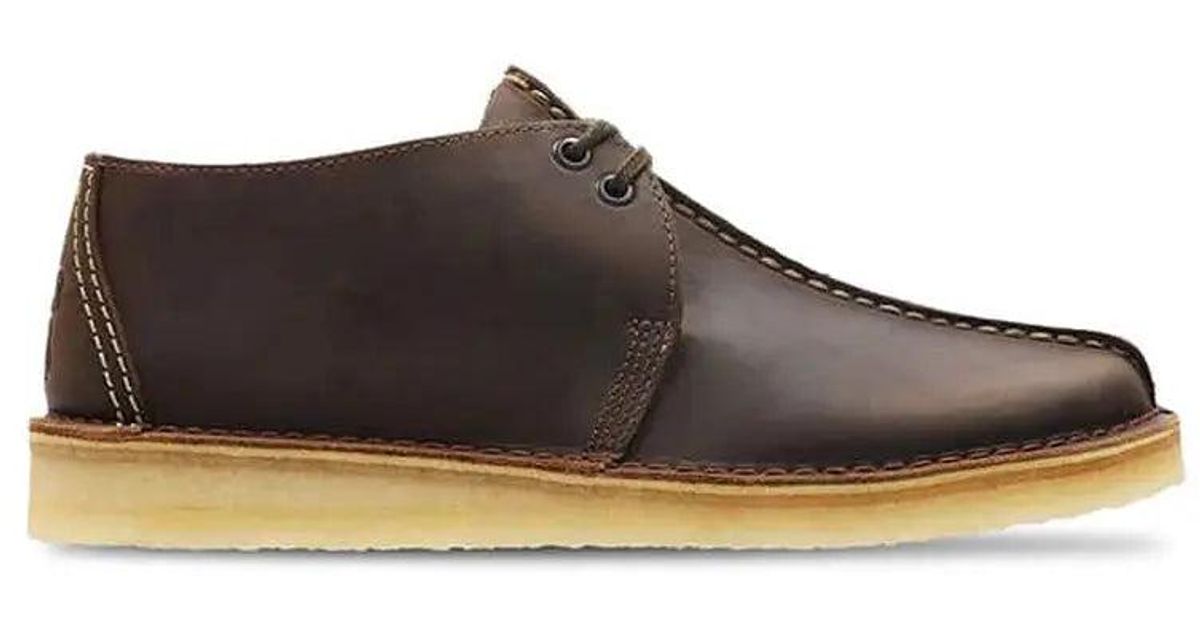 Clarks Desert Trek Shoes Leather in Brown for Men | Lyst UK