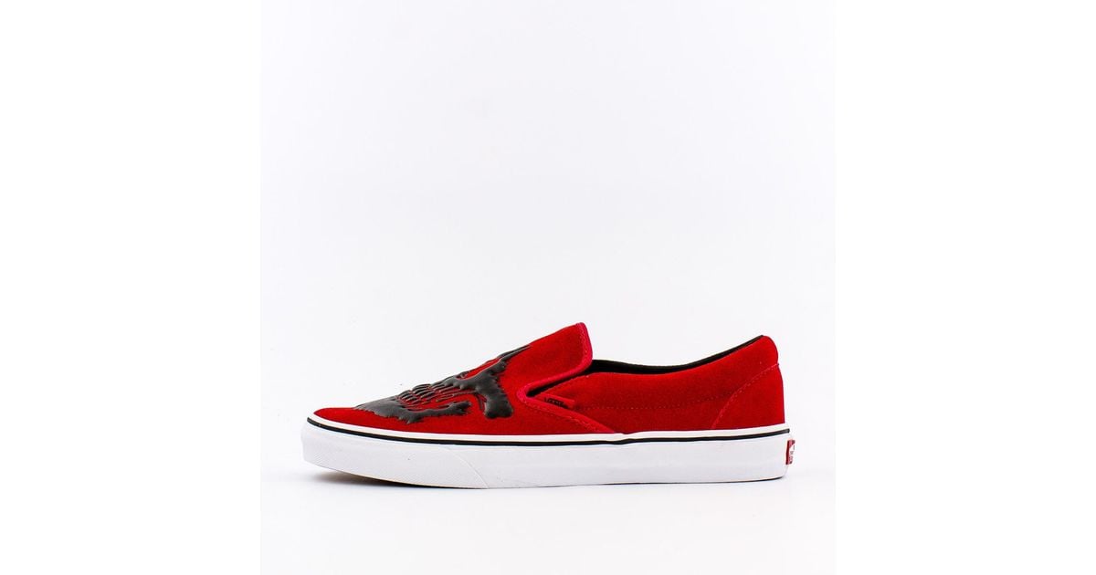 vans jawbones slip on red