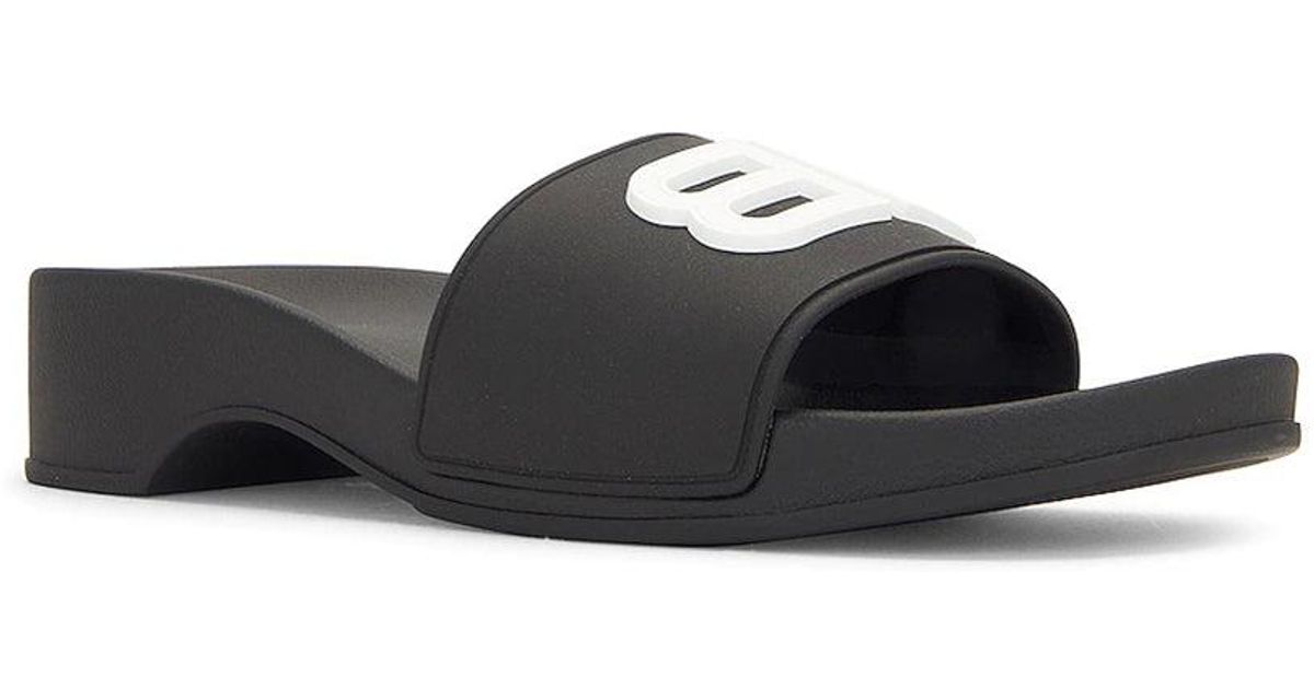 Balenciaga Rubber 'bb' Clog Pool Slides In Black Lyst