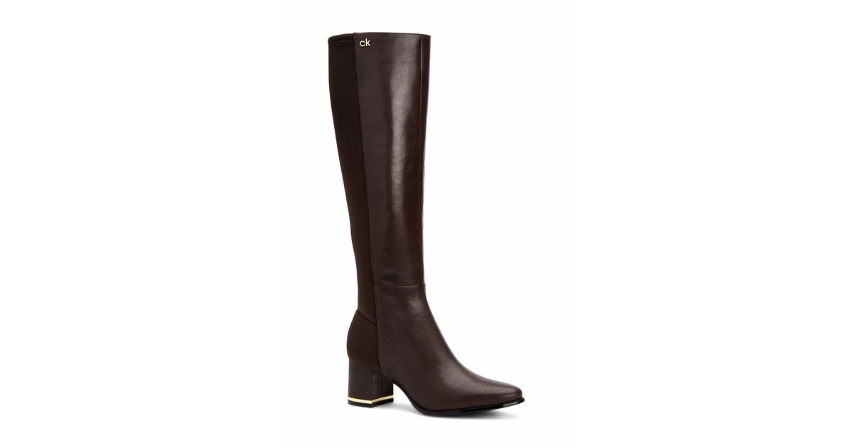calvin klein tall black boots