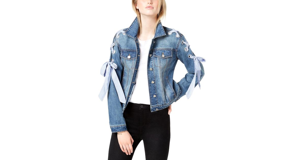 Maison Jules Lace-up Denim Jacket 