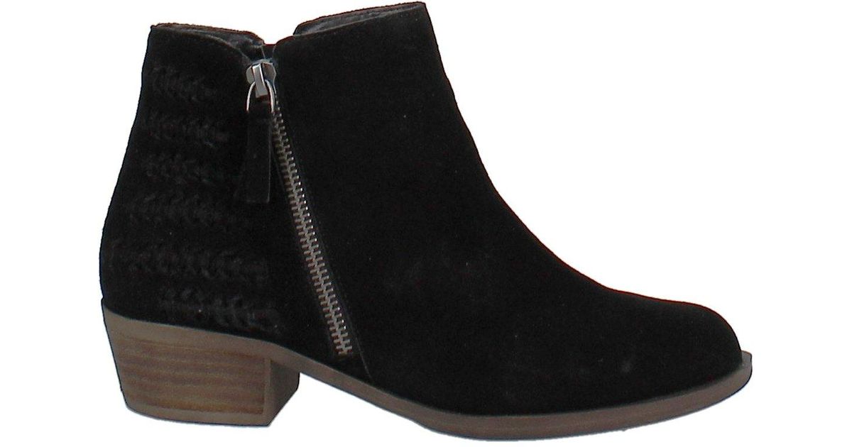 Kensie Suede Granger Ankle Booties in Black - Lyst