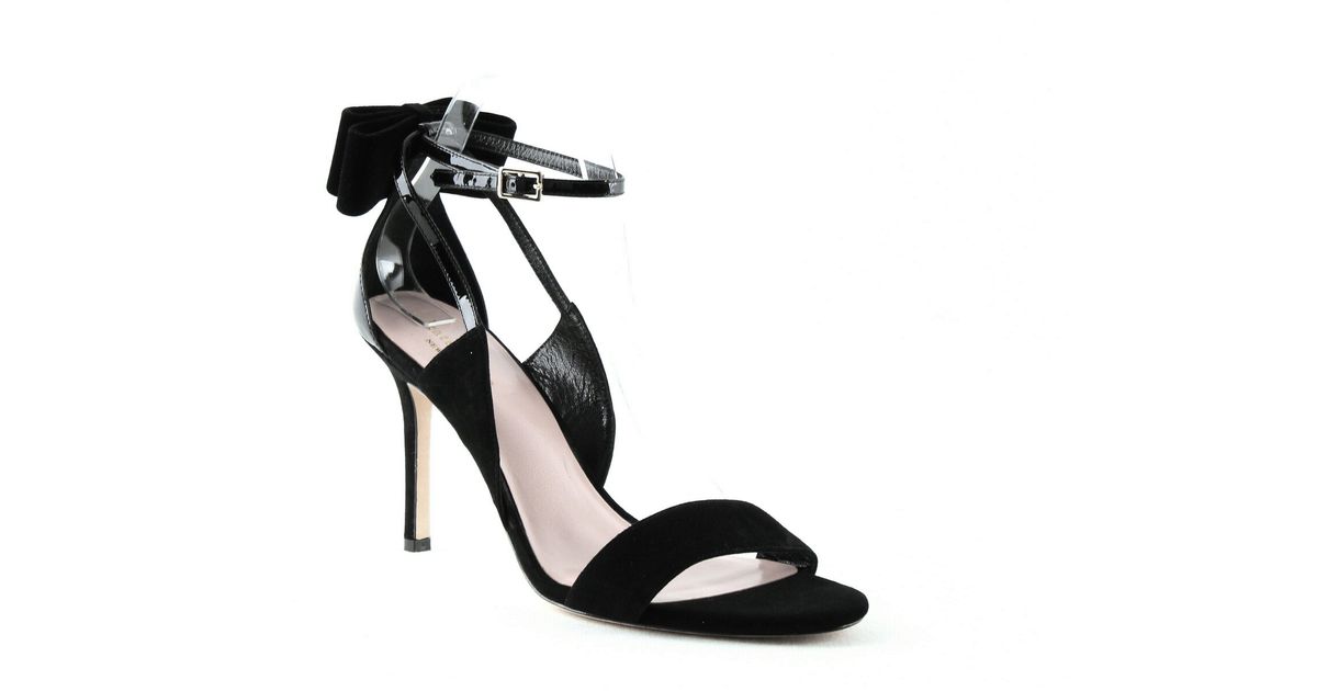 Kate Spade Leather Ilessa High-heel Sandals in Black Suede (Black) - Lyst