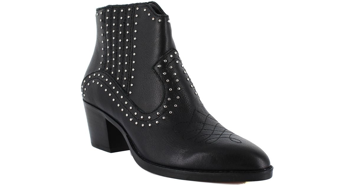 Dolce Vita Leather Dexter Studded Booties in Black - Lyst