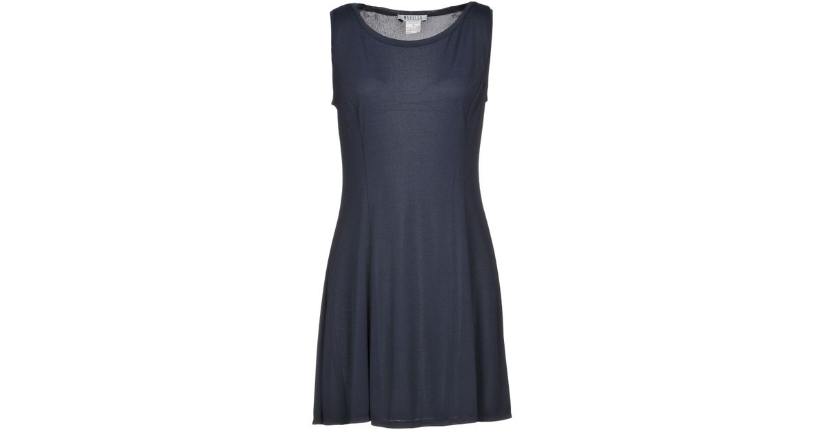 Marella Synthetic Short Dress in Dark Blue (Blue) - Lyst