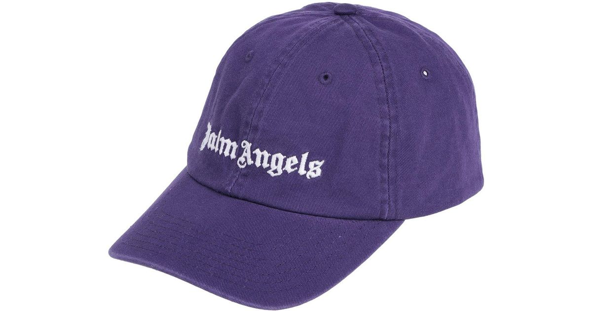 Palm Angels Cotton Hat in Purple for 