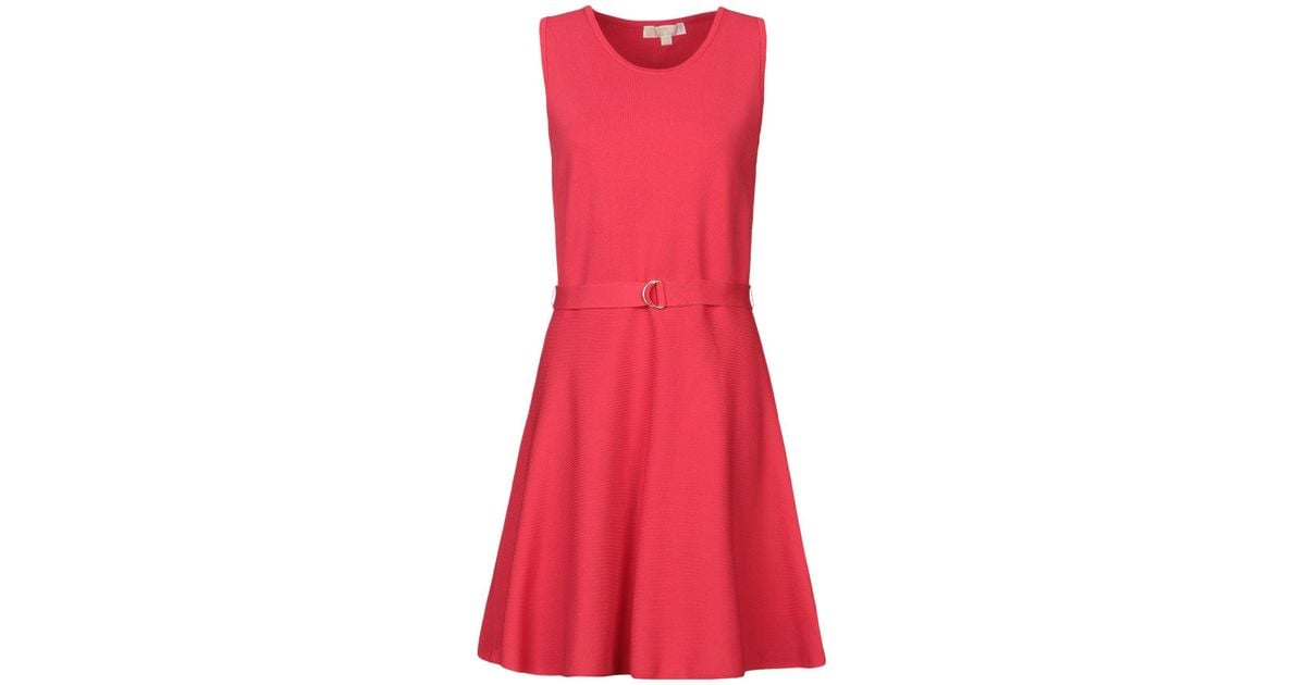 MICHAEL Michael Kors Synthetic Short Dress in Red - Lyst