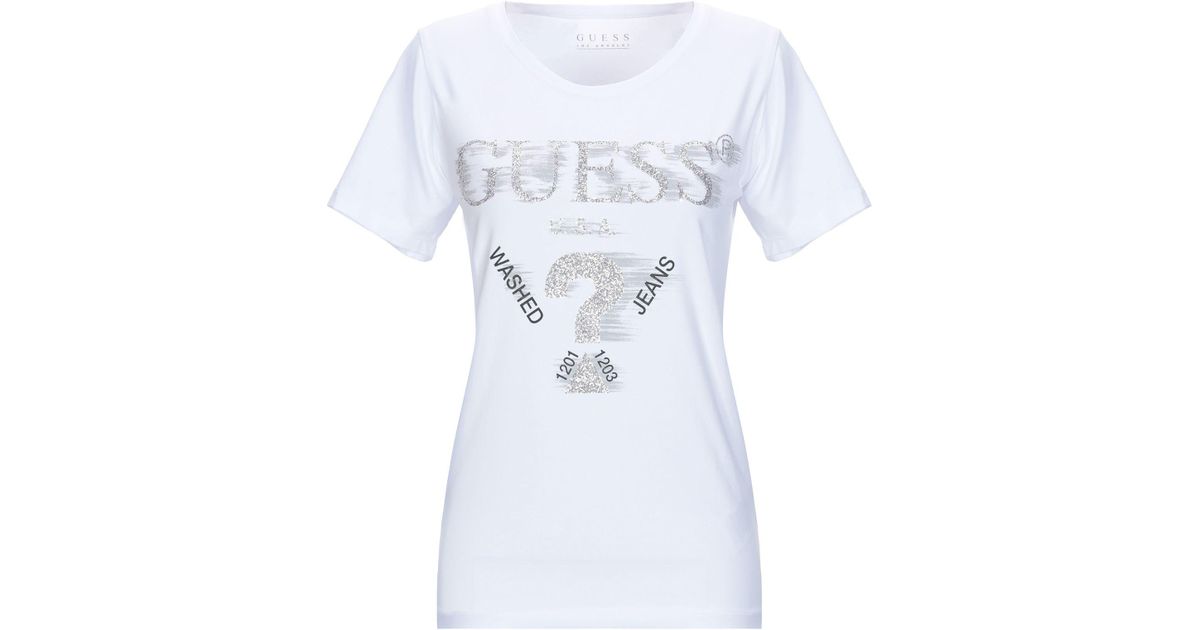 Guess T-shirt in White - Lyst