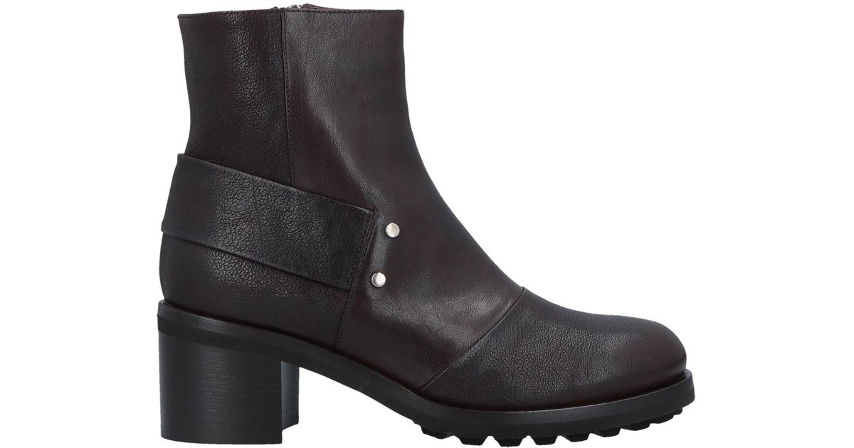 Alberto Fermani Leather Ankle Boots in Dark Brown (Brown) - Lyst