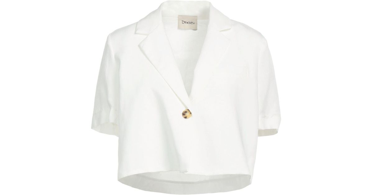 Dixie Synthetic Suit Jacket in White Lyst