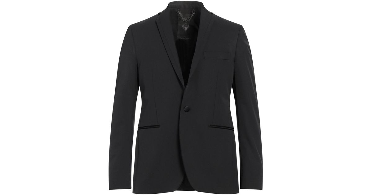 Frankie Morello Suit Jacket in Black for Men | Lyst