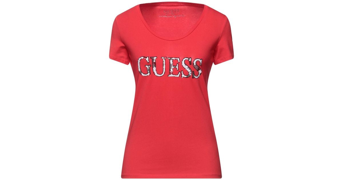 guess red tshirt