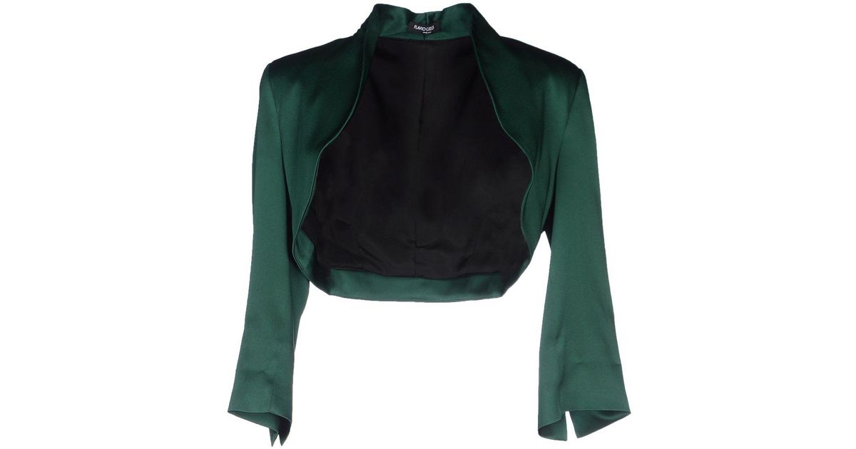 Flavio Castellani Satin Blazer in Emerald Green (Green) Lyst