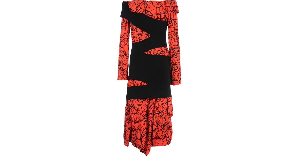 Proenza Schouler Synthetic Bandaged Asymmetric Dress in Red - Save 80% - Lyst
