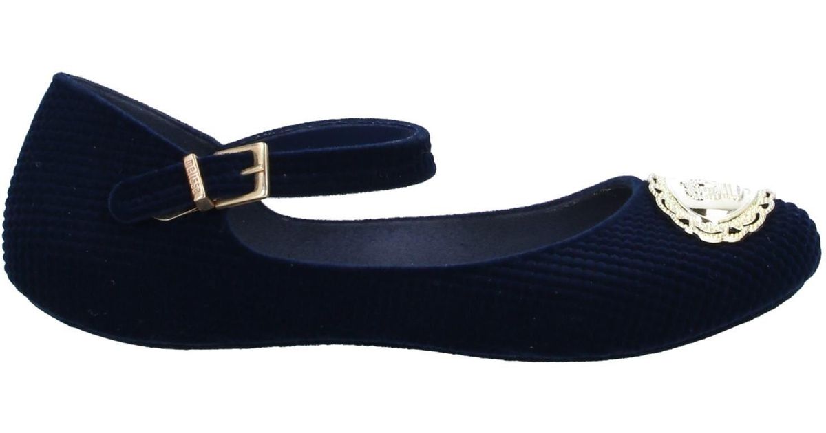 Melissa Velvet Ballet Flats in Dark Blue (Blue) Lyst