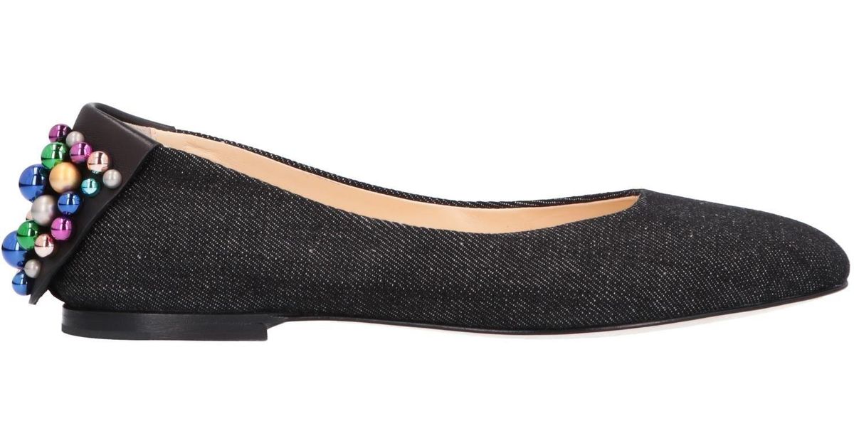 denim ballet flats