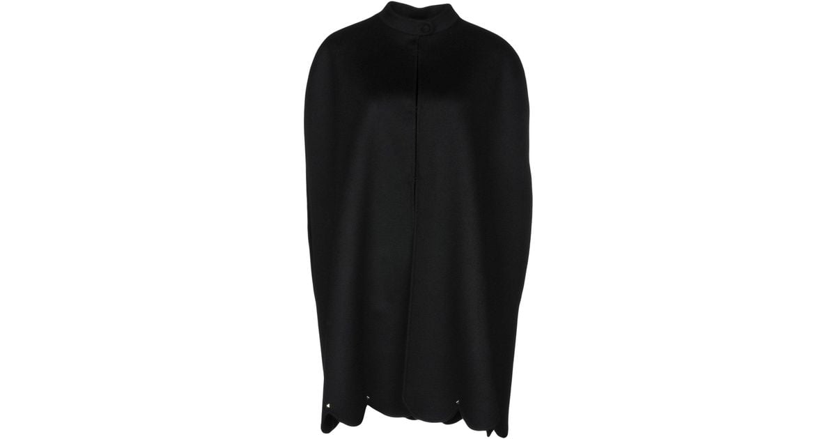Valentino Wool Capes & Ponchos in Black - Lyst
