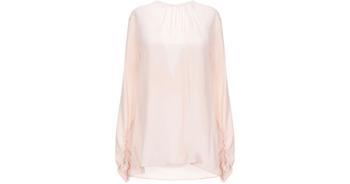 Pinko Silk Blouse in Pale Pink (Pink) - Lyst
