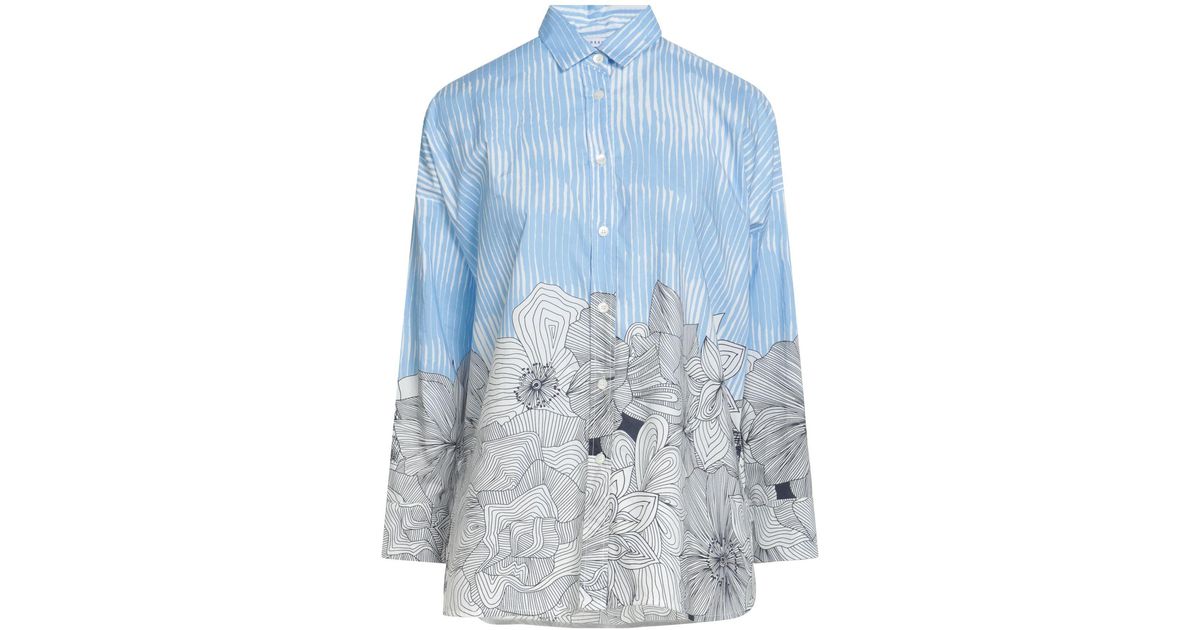 Rosso35 Soft Cotton Belted Shirt Dress with Embroidered Flowers Khaki/Navy main image 0