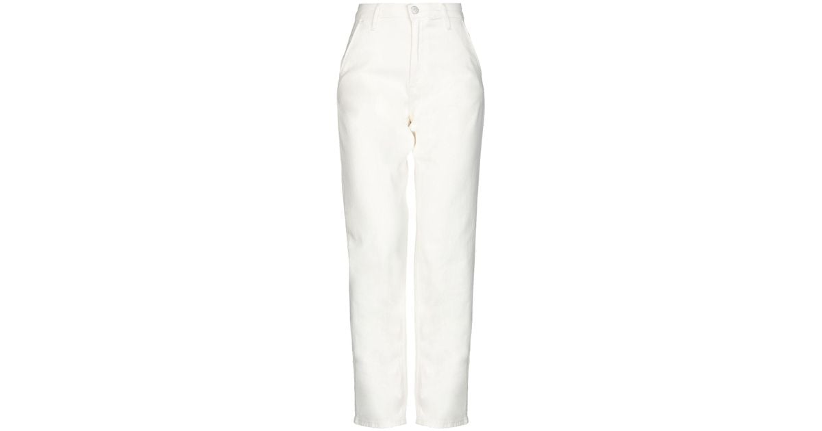 Lee Jeans Denim Pants in Ivory (White) - Lyst