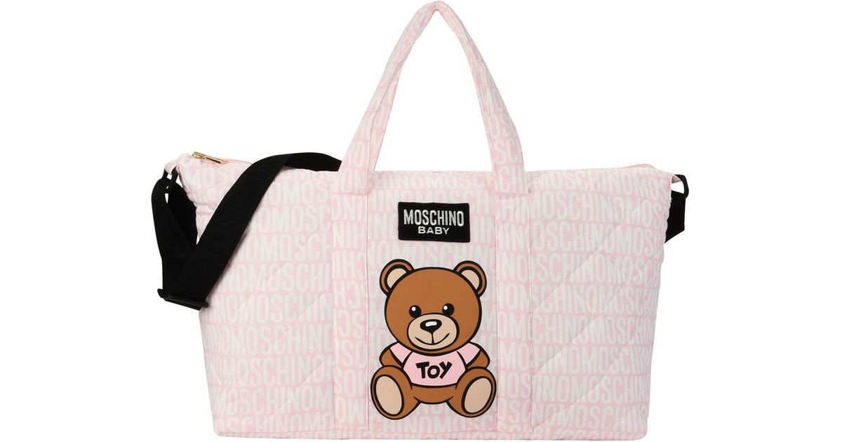 moschino diaper bag pink