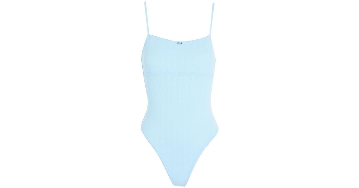 Frankie's Bikinis Onepiece Swimsuit in Blue Lyst