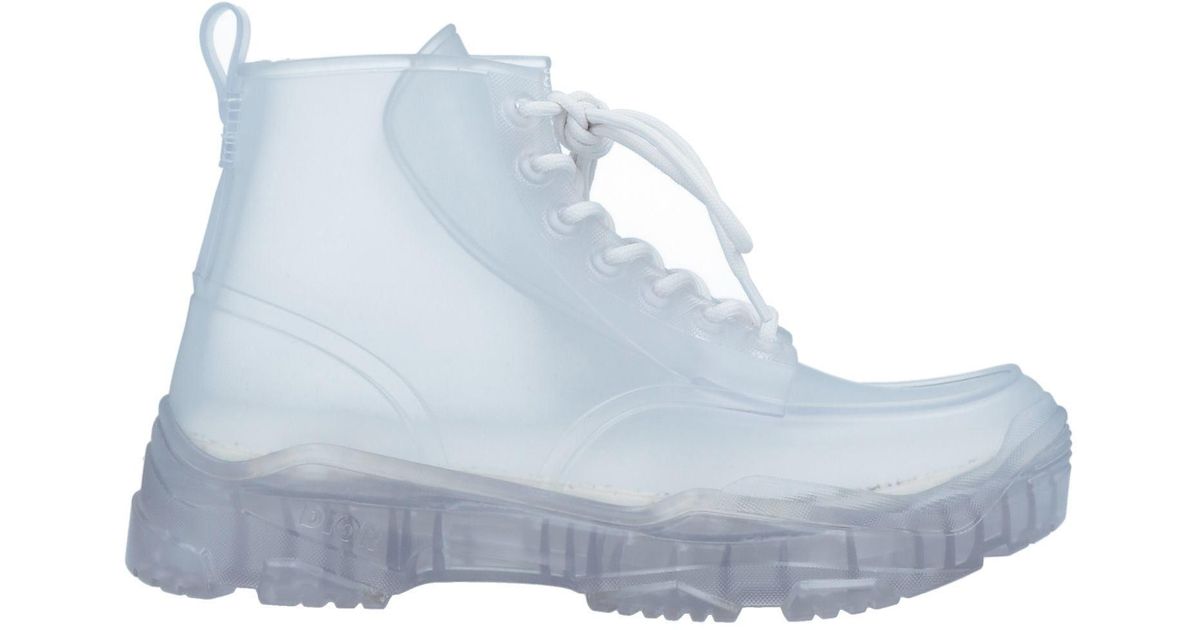 Dior Rubber Ankle Boots in Transparent 