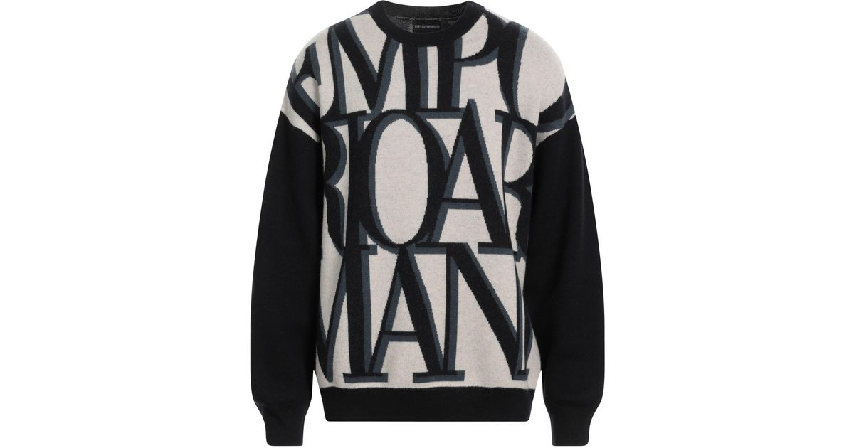 Emporio Armani Pullover in Schwarz für Herren Lyst DE