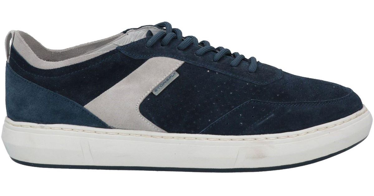 Stonefly Leather Trainers in Dark Blue (Blue) for Men | Lyst