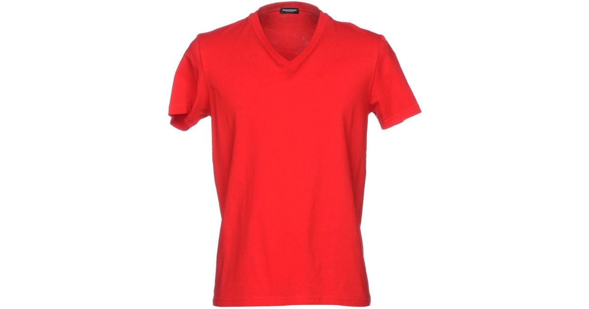 DSquared² Cotton Undershirt in Red for Men Lyst