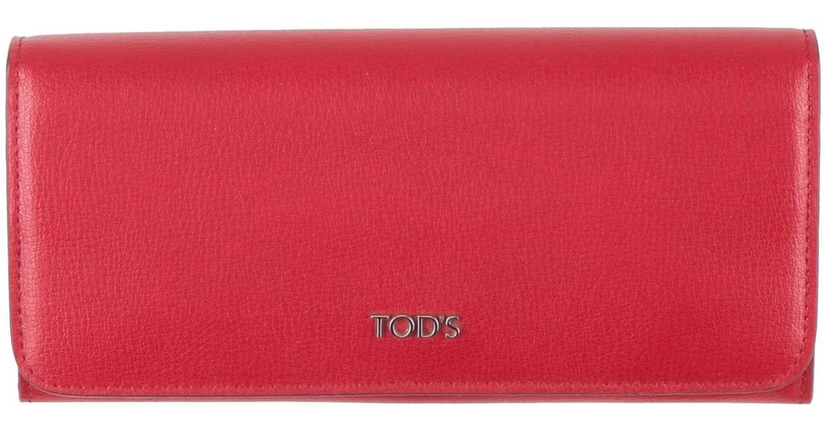 Portefeuille Tod's en coloris Rouge | Lyst