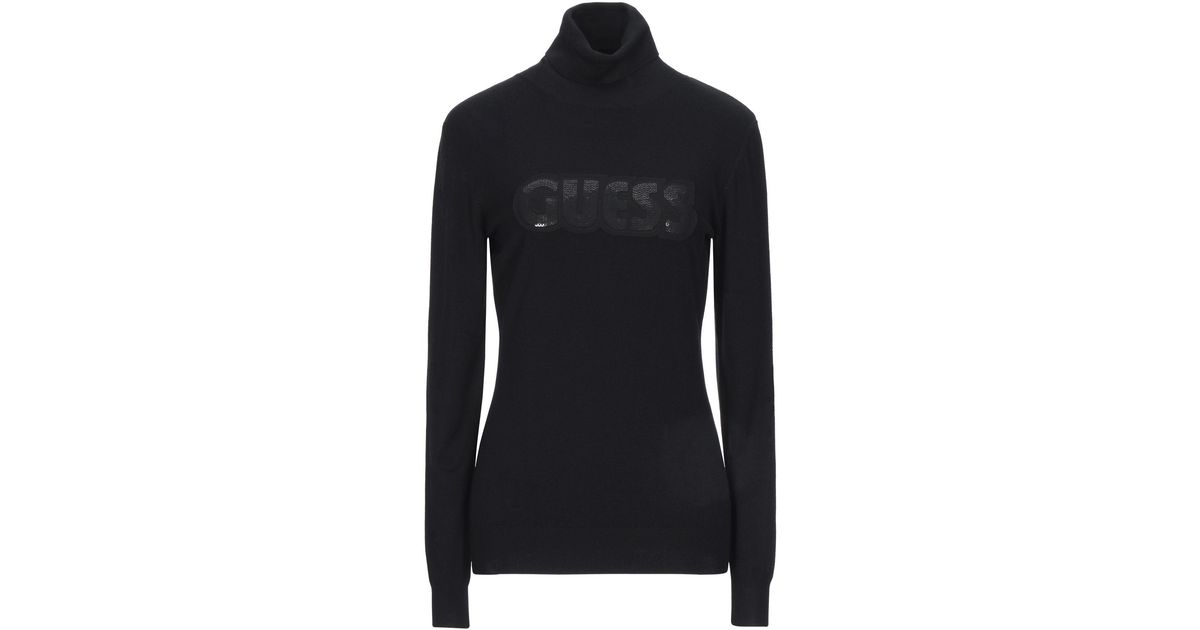 Guess Synthetic Turtleneck in Black - Lyst