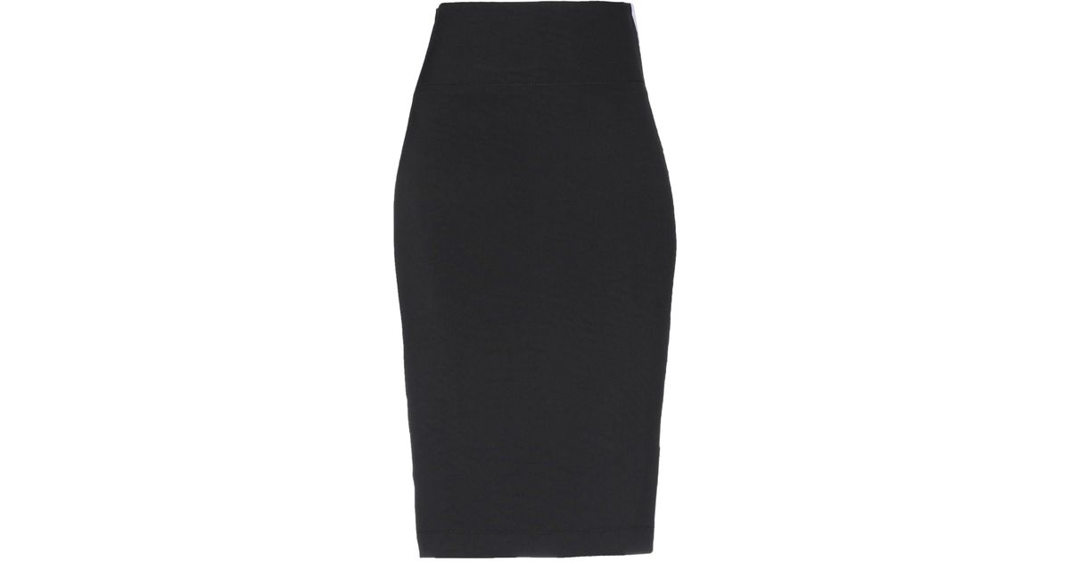 Carla G Synthetic Knee Length Skirt in Black - Lyst