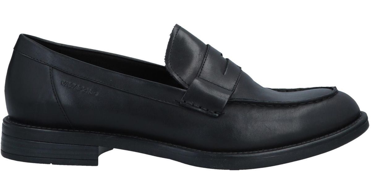 vagabond alex flat loafer in black