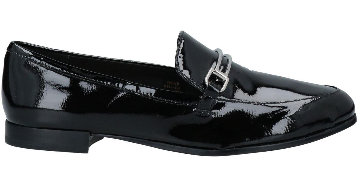 DKNY Leather Loafers in Black | Lyst UK