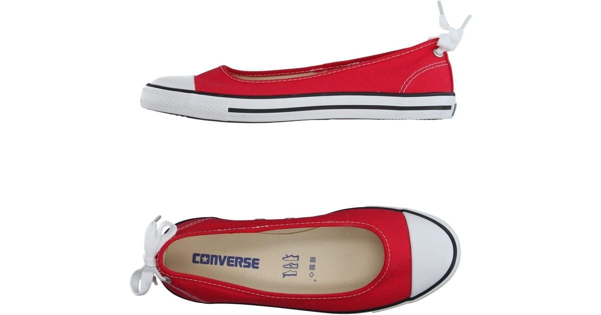 Converse Canvas Ballet Flats in Red - Lyst