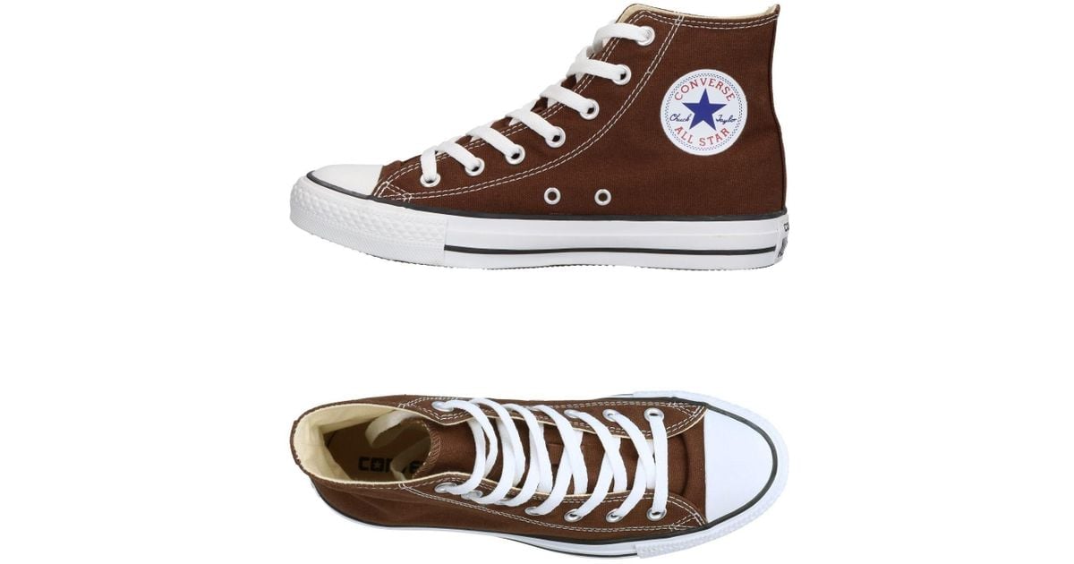 Converse Canvas Hightops & Sneakers in Brown Lyst