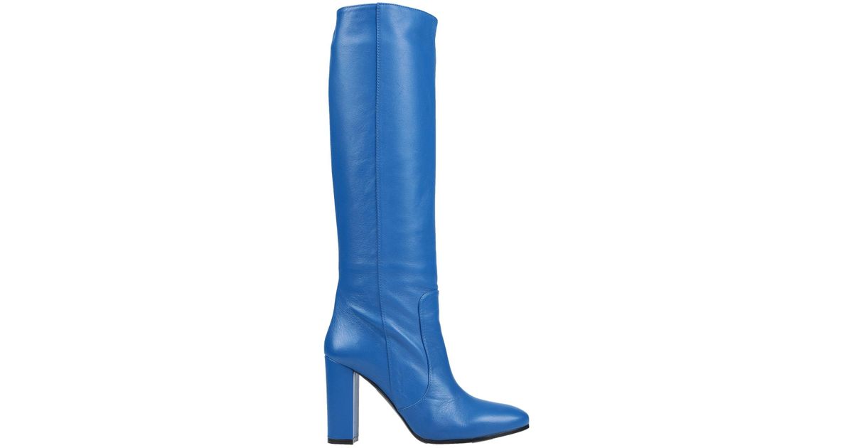 Via Roma 15 Leather Boots in Bright Blue (Blue) - Lyst