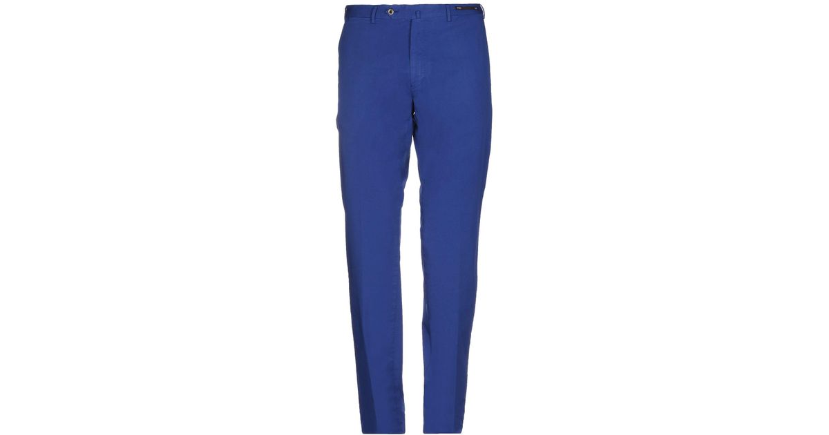 PT01 Cotton Casual Trouser in Bright Blue (Blue) for Men Lyst