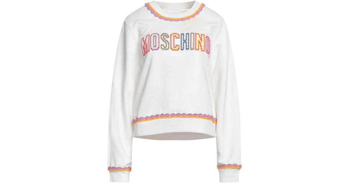 Moschino Sweatshirt in White Lyst