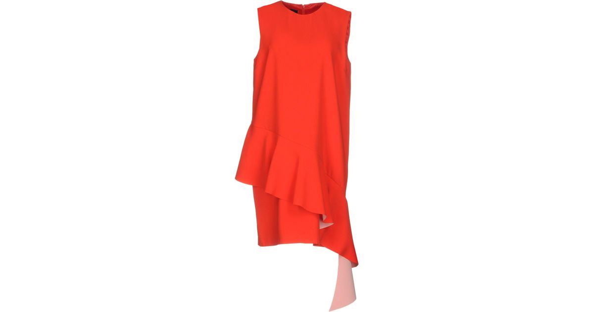 Pinko Synthetic Knee-length Dress in Red - Lyst