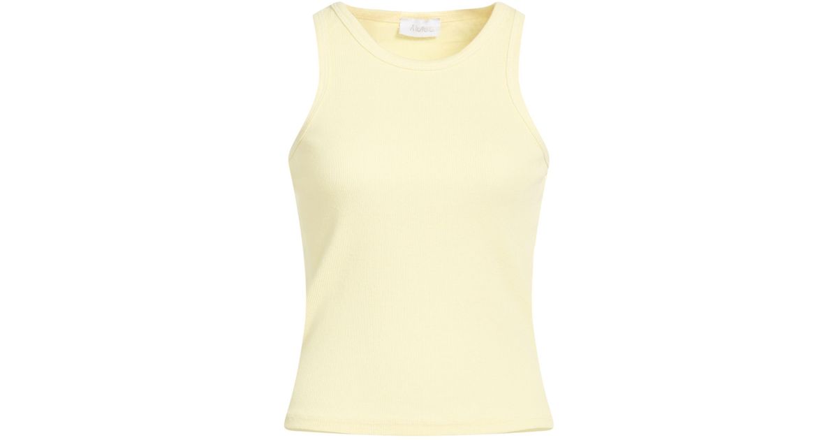 Motel Tank Tops in Yellow | Lyst